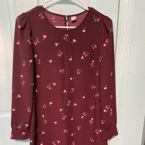 Old Navy Floral Burgundy Dress